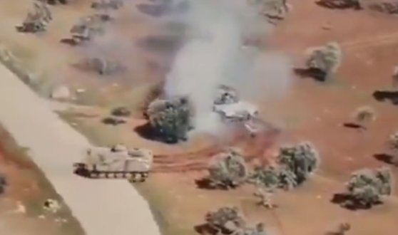 VIDEO: David vs Goliat, în Siria. O dronă a suprins confruntarea dintre un vehicul blindat şi un tanc T-72