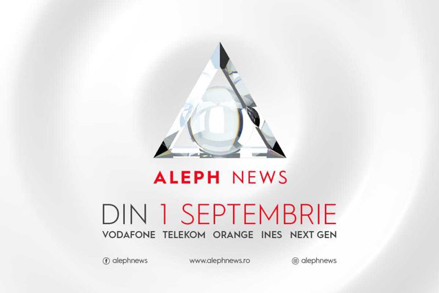BREAKING NEWS! EXISTĂ ALEPH NEWS! Canalul de ştiri va emite de azi, 1 septembrie