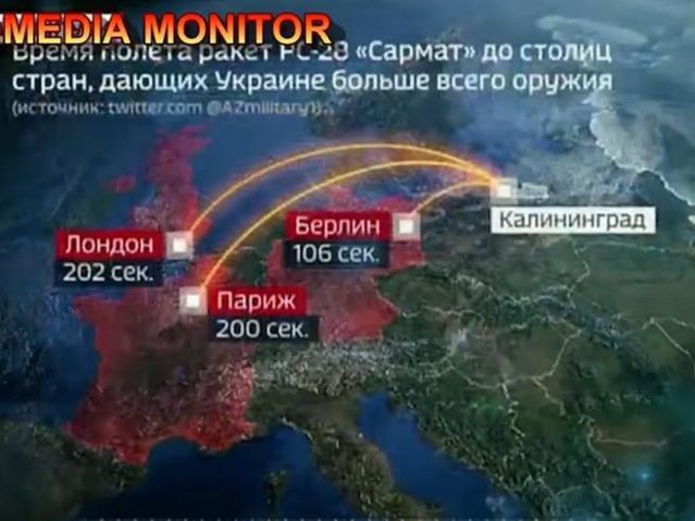 Simulare periculoasă la televiziunea rusă: 202 secunde pentru a incinera Londra cu o bombă atomică