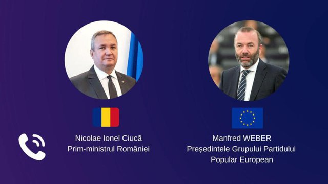 Ciucă, discuţie cu Manfred Weber: Extinderea Schengen cu Romania rămâne un obiectiv major al PPE