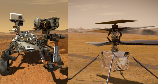 Moment istoric pe Marte. Roverul Perseverance l-a fotografiat pe elicopterul Ingenuity