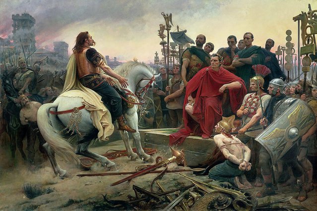 3 octombrie 52 î.Hr. – Iulius Cezar încheie cucerirea Galiei după capitularea lui Vercingetorix. Începe romanizarea Galiei, prima etapă a formării poporului francez