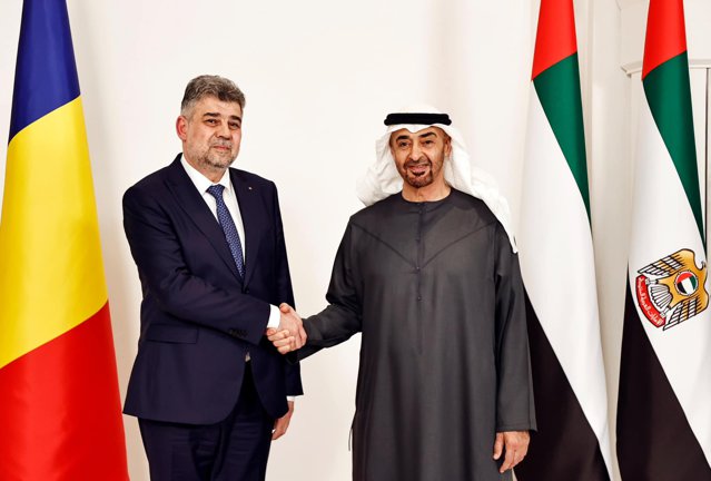 Premierul Marcel Ciolacu s-a întâlnit cu Şeicul Mohammed bin Zayed Al Nahyan