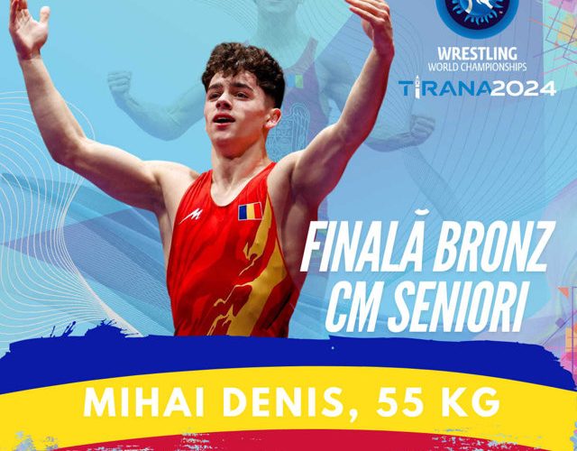 Mihai Denis luptă marţi pentru medalia de bronz la mondialul de lupte greco-romane