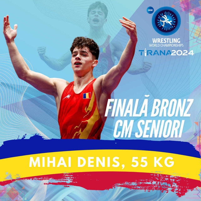 Mihai Denis luptă marţi pentru medalia de bronz la mondialul de lupte greco-romane