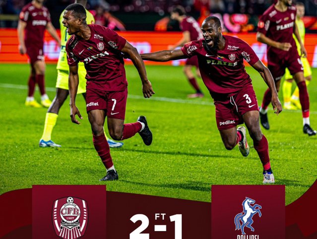 Superliga de fotbal. CFR Cluj învinge pe Poli Iaşi şi urcă pe podium