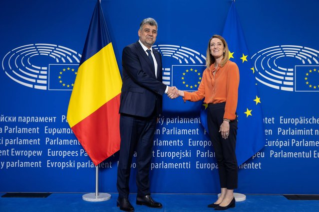 Ciolacu cere la Bruxelles intrarea totală a României în Schengen. Întâlnire cu şefa Parlamentului European