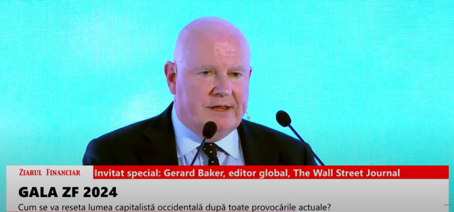 Gala ZF 26 de ani. Gerard Baker, bancher, jurnalist, editor global WSJ: Alegerea lui Trump în SUA reprezintă un moment transformaţional prin care ordinea mondială liberală este răsturnată. Ce înseamnă votul pentru Trump pentru Europa, pentru România şi pentru războiul din Ucraina