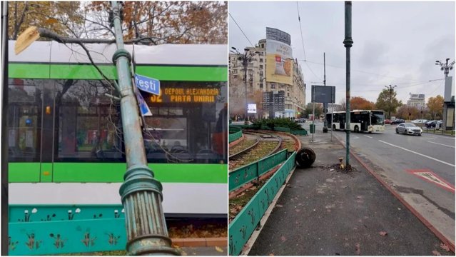 Nicuşor Dan, despre stâlpul montat invers: O soluţie de moment pentru a nu opri tramvaiele