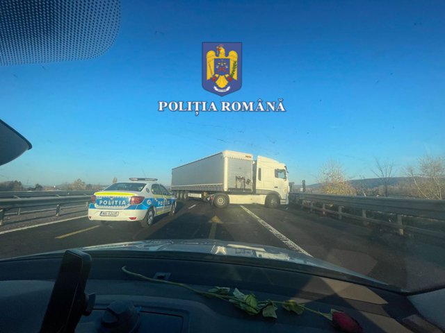 Un polonez a condus TIR-ul pe contrasens pe Autostrada A1 Bucureşti - Piteşti