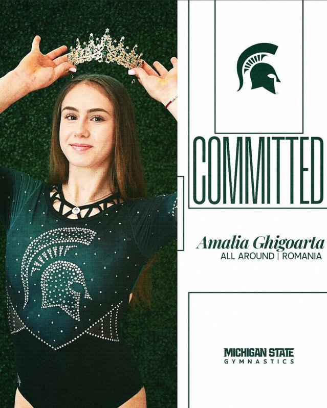 Încă o gimnastă din România, admisă cu bursă sportivă la Michigan State University