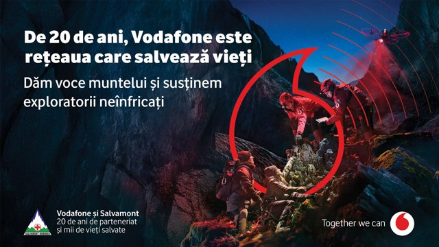 Oxygen semnează “Vocea Muntelui”, campania în care Vodafone celebrează 20 de ani de parteneriat cu Salvamont România