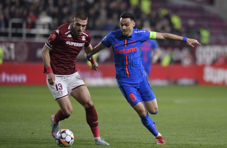 Rapid – FCSB se termină cu victoria oaspeților. Un suporter a lovit un jucător al FCSB