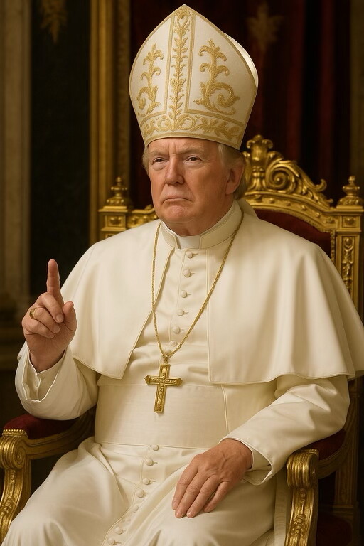 Donald Trump a apărut costumat în papă pe reţelele de socializare ale Casei Albe