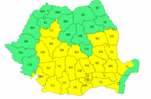 România sub COD Galben. ANM: Averse în 26 de județe și în Capitală