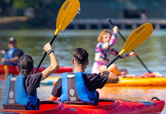 Sportivii de la Kayak Champions, antrenament pe Dâmbovița, înainte de Campionatul European de Juniori