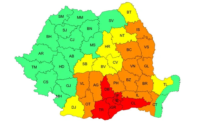 ANM a extins avertizările meteorologice de caniculă, inclusiv codul roșu / Când va apărea instabilitatea atmosferică