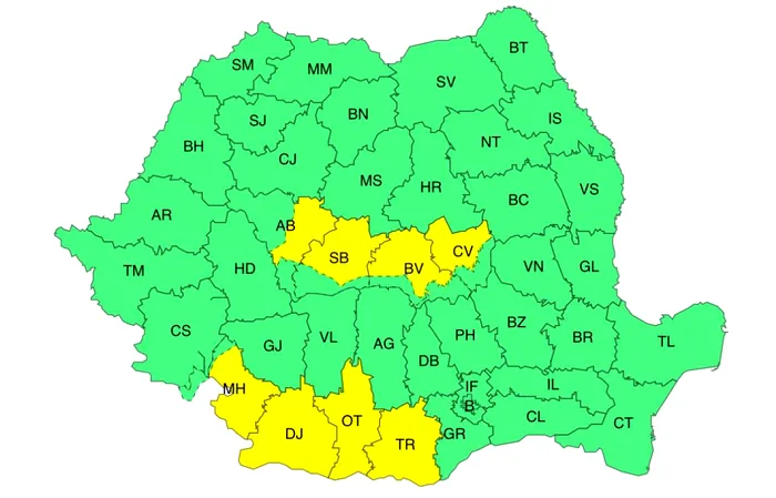 Atenționare de Cod galben de vânt în opt județe, după câteva zile pline de alertă roșie