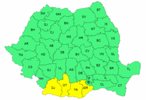 Meteo. Cod galben de caniculă și disconfort termic ridicat în patru județe