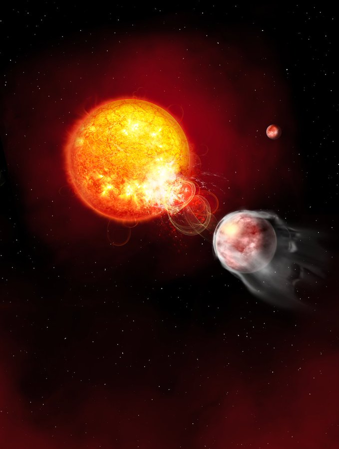 Un fenomen unic în Univers. O exoplanetă declanșează erupții solare devastatoare pe steaua sa gazdă