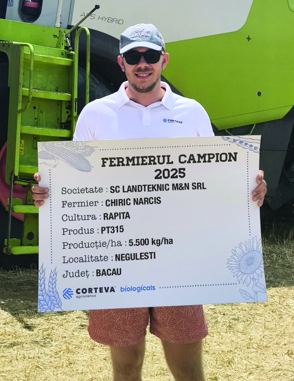 Fermierii campioni la rapiță din zona Moldovei cu hibrizii PT315, PT314 si PT303