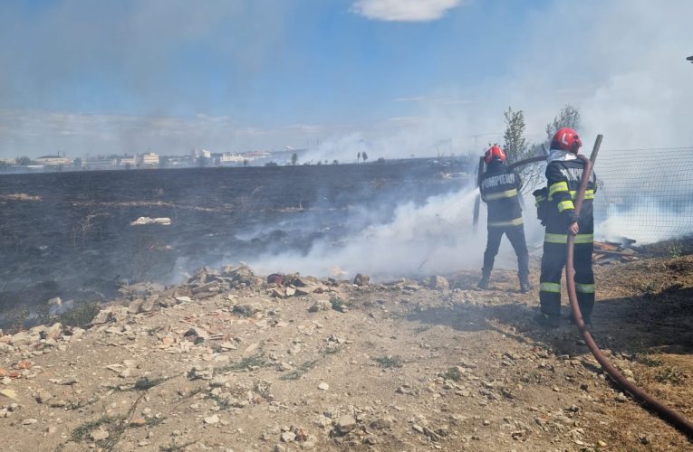 Mesaj RO-Alert din cauza unui incendiu produs la ieșirea din Craiova. Șapte hectare, afectate