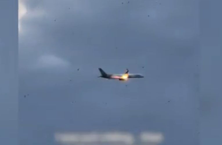 Un avion a aterizat de urgență în Italia cu un motor în flăcări