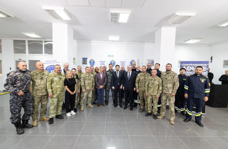 Câini ai Serviciului de Grăniceri din Ucraina, la training în România