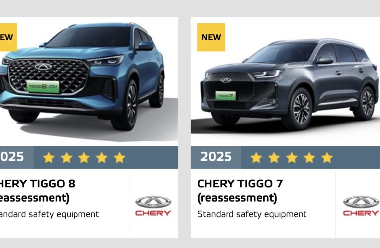 Chery TIGGO7 CSH și TIGGO8 CSH au obținut ratingul maxim de cinci stele la testele Euro NCAP