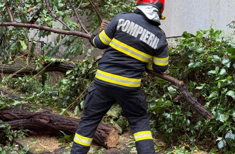 Furtuna din Capitală: peste 300 de intervenții ISU, 163 de mașini avariate și o persoană rănită
