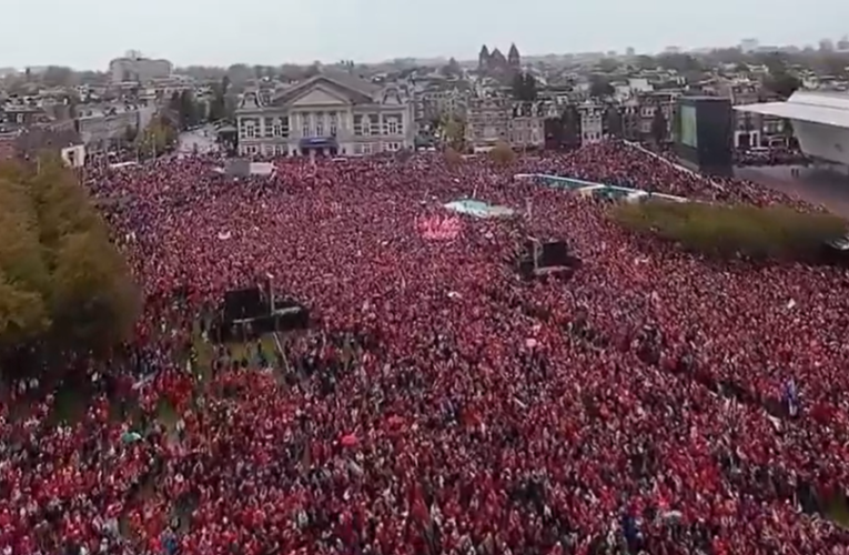 Manifestații în Amsterdam împotriva războiului din Gaza: Sute de mii de oameni au ieșit în stradă