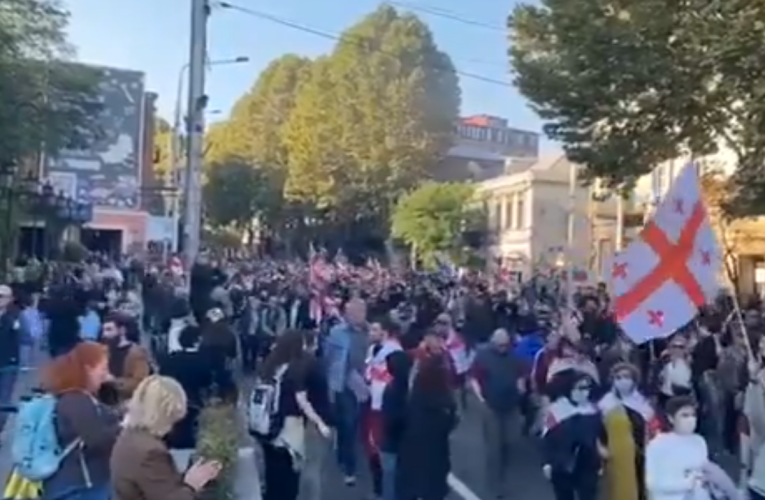 Proteste violente la Tbilisi: Manifestanții au încercat să ia cu asalt palatul prezidențial