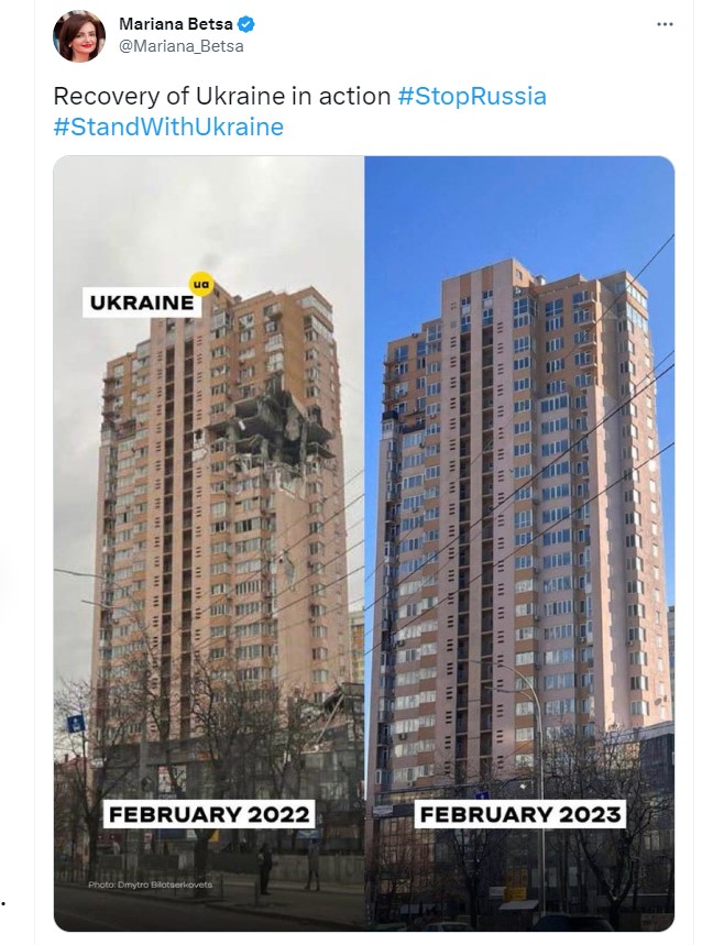 Un bloc rezidențial din Kiev lovit de o rachetă rusă la începutul războiului a fost complet restaurat