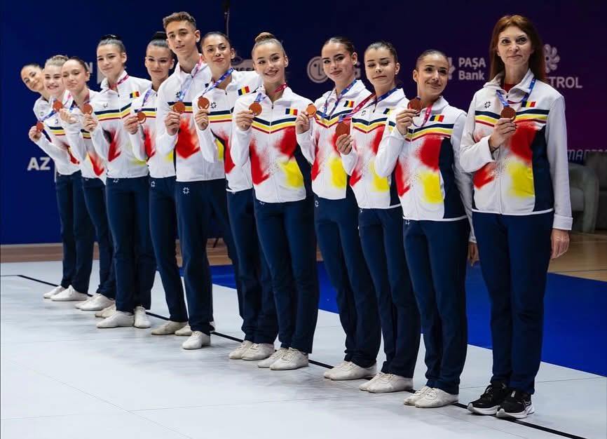 Bronz pentru echipa României la Campionatele Europene de Gimnastică Aerobică din Azerbaidjan