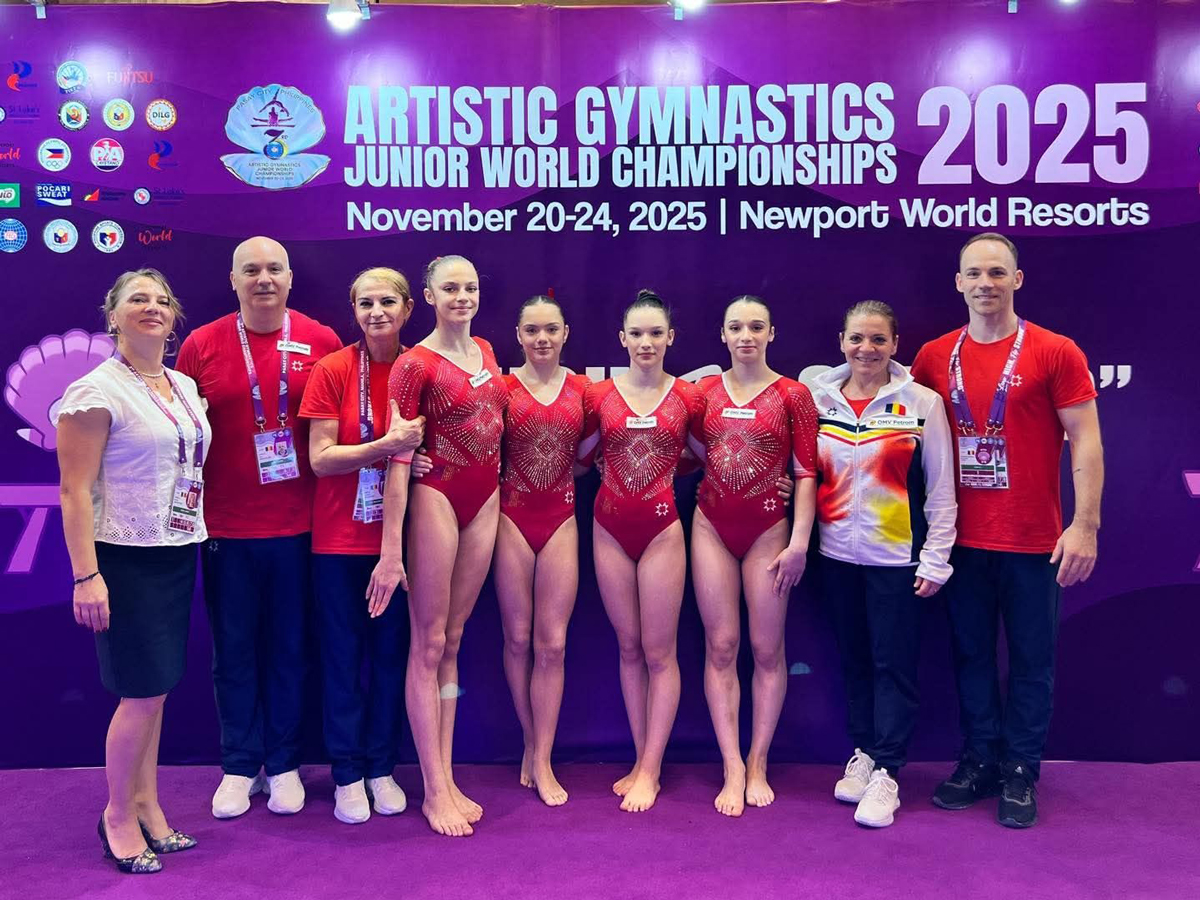 Echipa feminină a României de gimnastică artistică, pe locul 5 la Campionatul Mondial de junioare