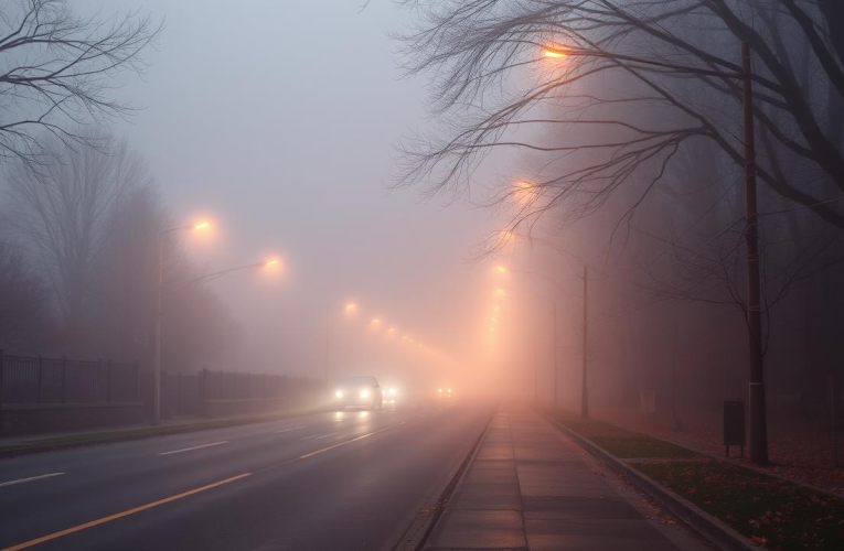 INFOTRAFIC: Ceață densă pe mai multe drumuri din țară. Pe DN 6, în Caraș-Severin, ninge