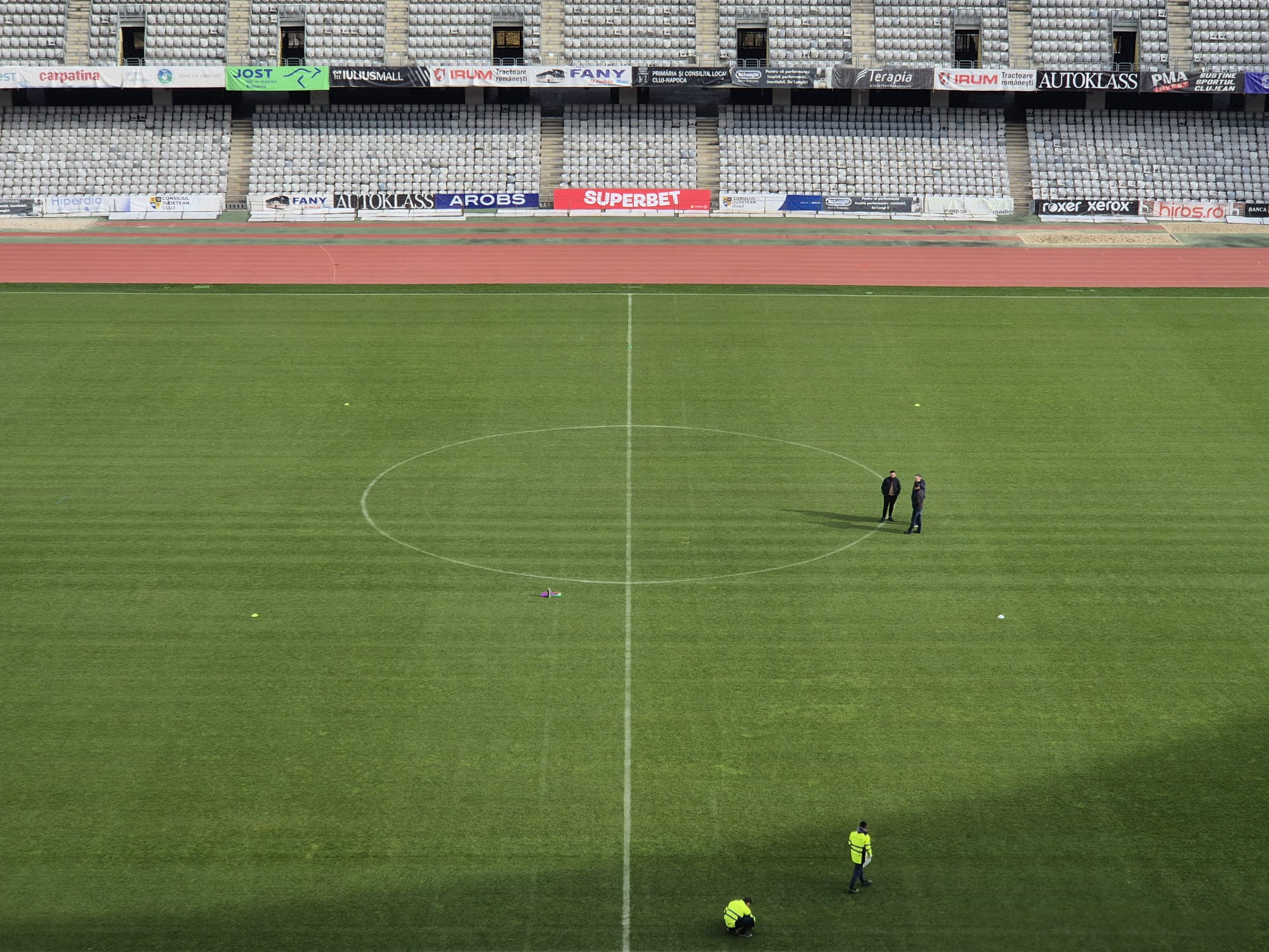 New hybrid turf on Cluj Arena. Capacity increased fivefold