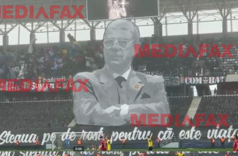 VIDEO. Coregrafie emoționantă la Steaua – Ceahlăul, în memoria lui Emeric Ienei. Lovitura de începere a fost dată de nepotul fostului antrenor