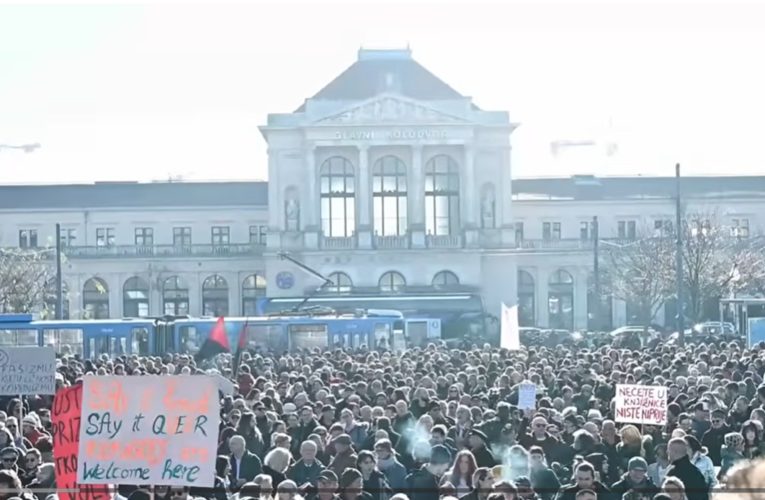 Croația în stradă: Mii de persoane au protestat față de extrema dreaptă