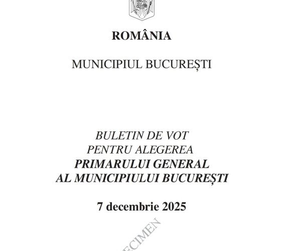 Cum arată buletinul de vot la alegerile pentru Primăria Capitalei. Pe ce loc sunt candidații principali și cum s-a stabilit ordinea