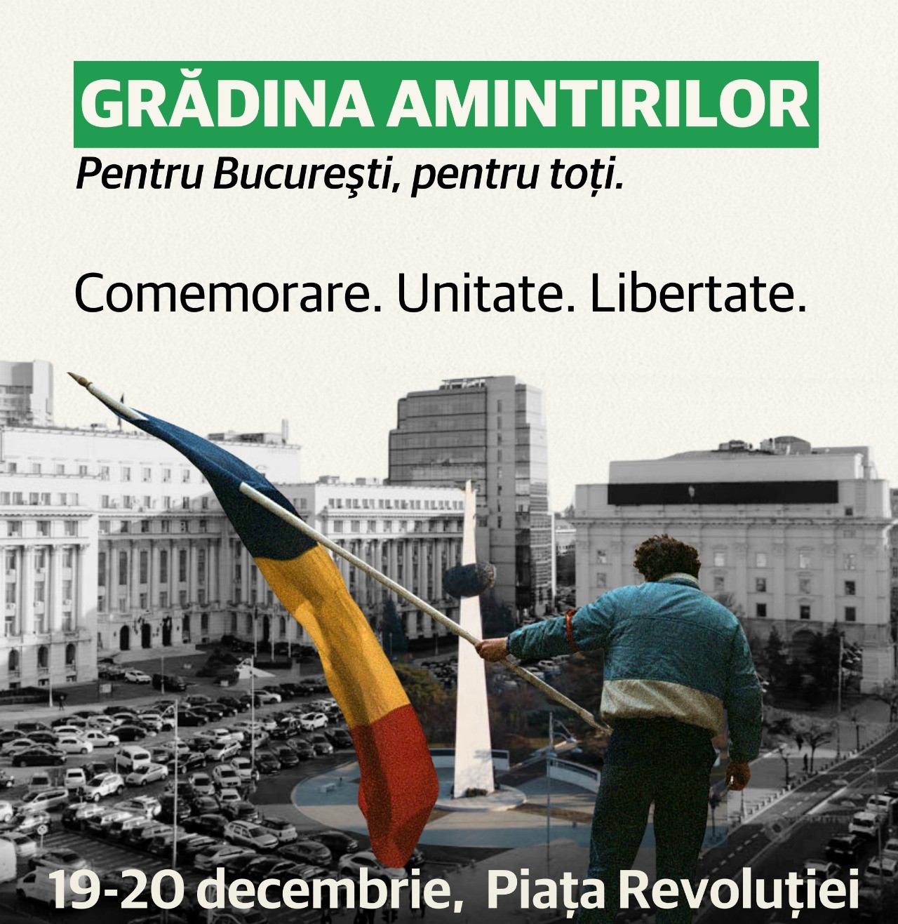 Piața Revoluției din Capitală devine loc de reculegere: Înregistrări audio și fotografii de la Revoluție
