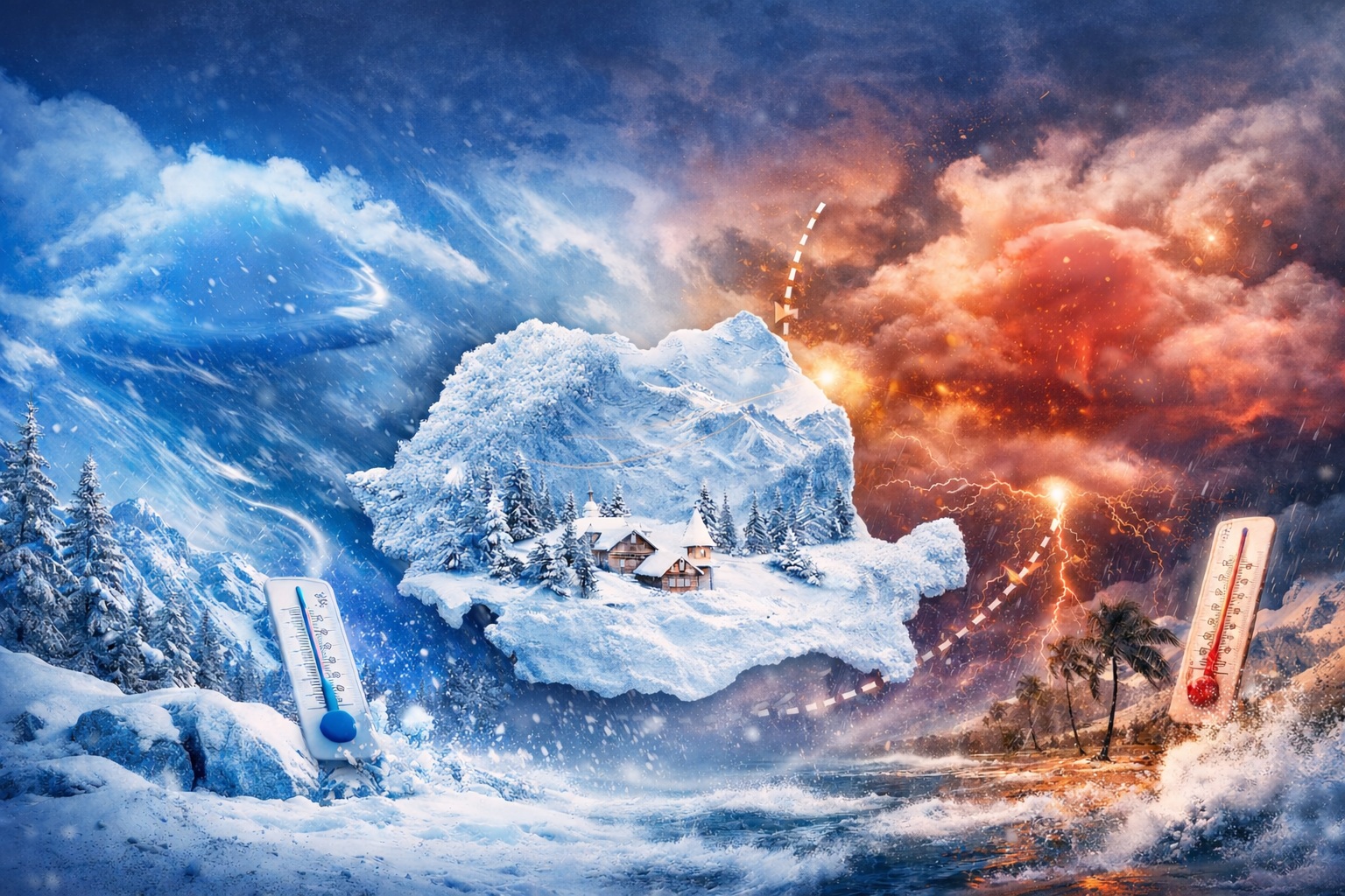 România, între anticiclonul azoric și ciclonul mediteranean. ANM anunță unde va ninge de Crăciun