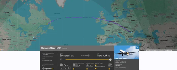Singurul avion cu zbor direct din România în SUA se apropie de „iadul alb” din New York, unde sunt anulate sute de curse. Cele mai recente informații operaționale despre aterizare