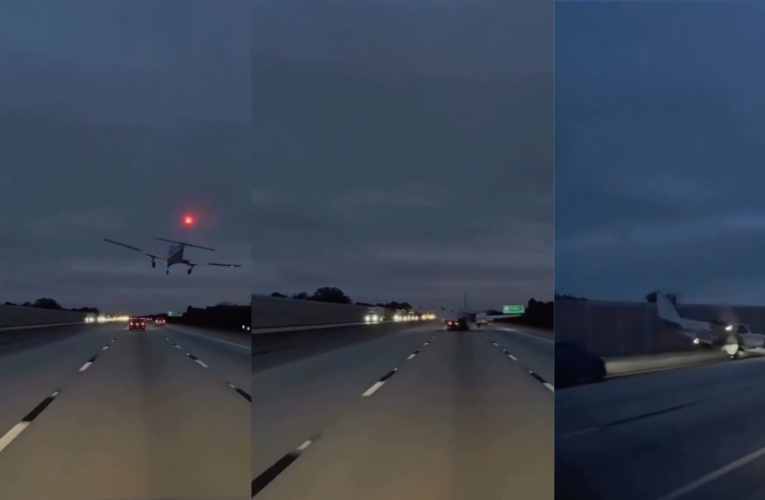 Un avion a aterizat pe o autostradă din Florida. În timpul aterizării a lovit o mașină