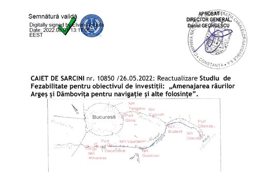 Canalul Dunăre București, care ar pune Capitala pe harta porturilor europene, un nou termen pentru finalizarea studiului de fezabilitate. La cât sunt estimate costurile