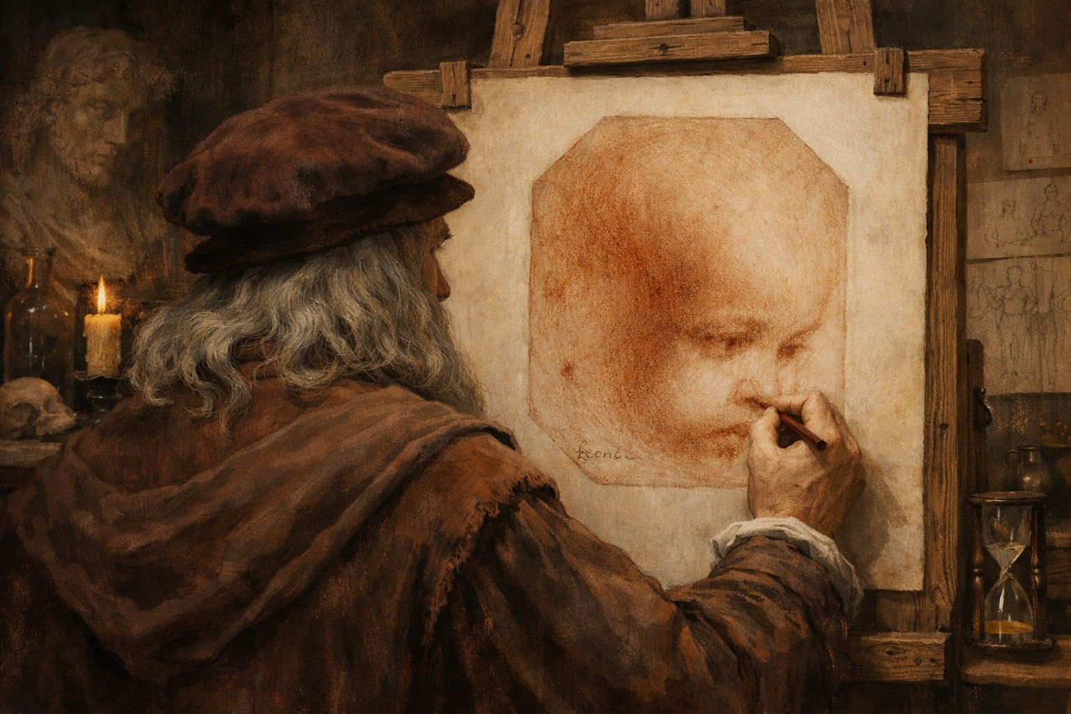 După 500 de ani, o schiță ar putea ascunde urme din ADN-ul lui Leonardo da Vinci