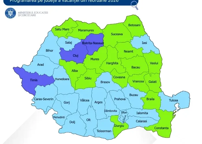 Elevii din Timiș, Cluj și Bistrița-Năsăud, primii care intră în vacanță în februarie