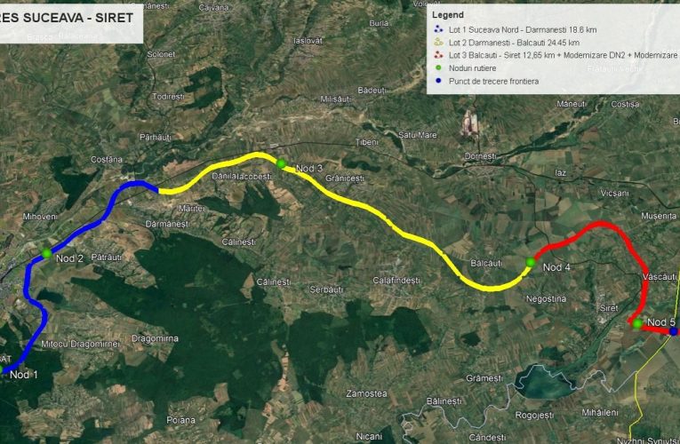 Întregul Drum Expres Suceava-Siret intră în licitație: CNAIR anunță lansarea Lotului 3