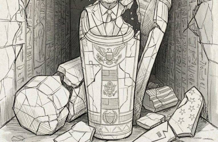 Khamenei îl ironizează pe Trump într-o caricatură. Liderul american, înfățișat ca un sarcofag distrus