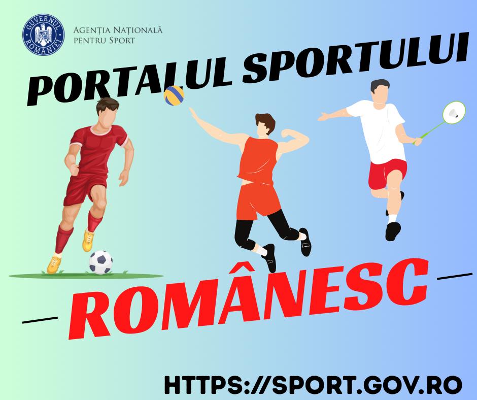 Portalul sportului românesc. Program de digitalizare de 43 de milioane de lei la ANS
